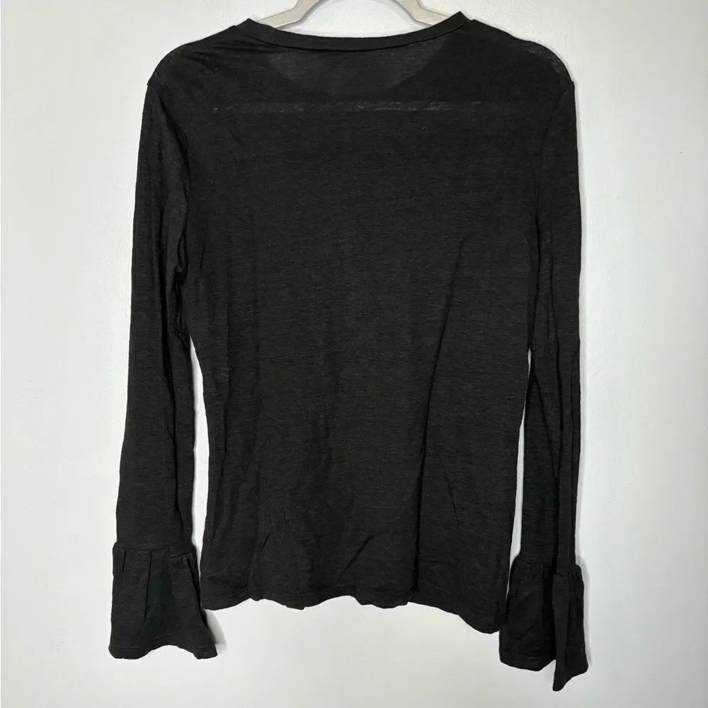 FRAME Ruffle Cuff Linen Top - Picture 8 of 8